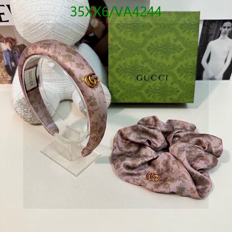 Gucci Pink Floral Headband & Scrunchie Set - Elegant Hair Accessories