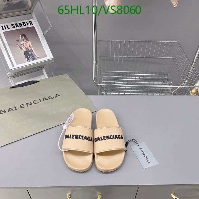 Balenciaga Women's Logo Slide Sandals - Beige