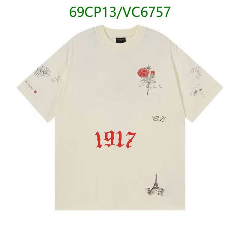 Balenciaga Unisex '1917' Graphic Tee - Parisian Rose Print Cotton T-Shirt