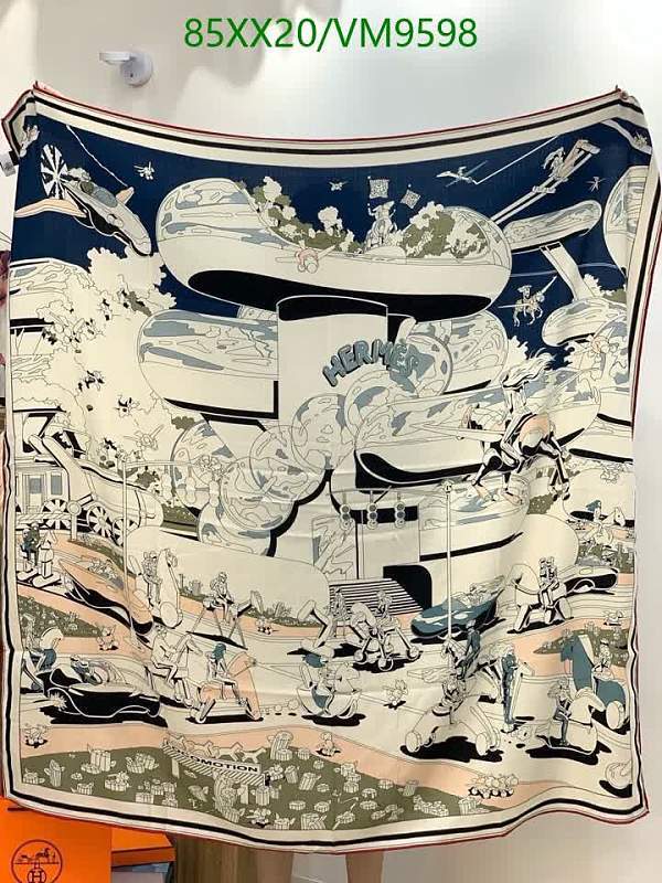 Hermès Silk and Cashmere Scarf - Luxurious 140CM Square Design for All Seasons