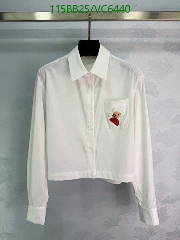 Louis Vuitton Women's Cotton Shirt with Embroidered Pocket - White