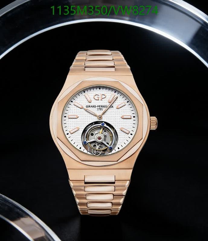 Girard-Perregaux Rose Gold Tourbillon Watch - Sapphire Glass & Cowhide Strap