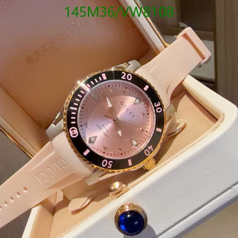 Gucci Dive Watch Pink Dial Pink Rubber Strap 40mm Quartz Movement