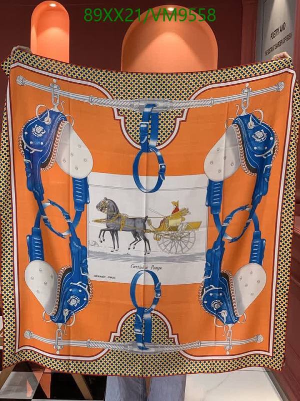 Hermès "Carrosses d'Or" Cashmere and Silk Scarf 140cm