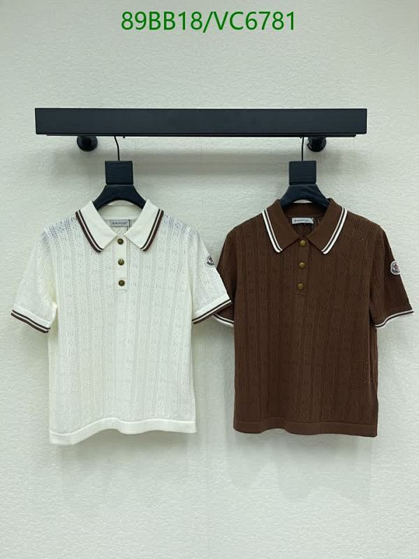 Moncler Knitted Polo Shirts for Women - Breathable Short Sleeve Design