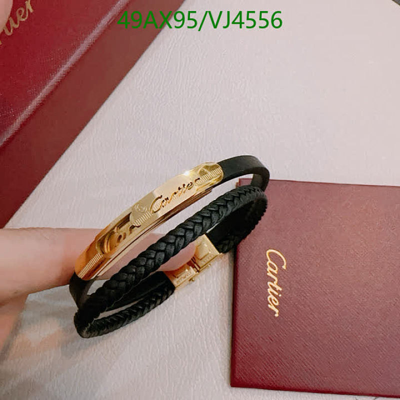 Cartier Black Leather Bracelet with Gold-Tone Plaque - Elegant & Adjustable