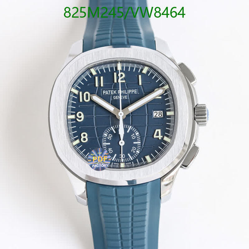 Patek Philippe Nautilus Chronograph Blue Dial Rubber Strap Men's Watch