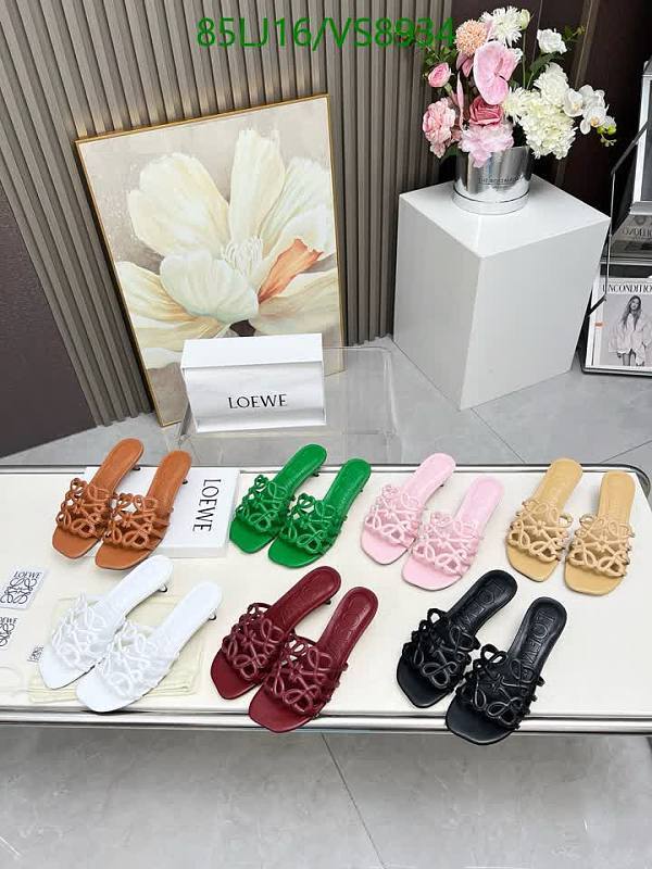 Loewe Women's Leather Cut-out Slide Sandals - EU 35-43