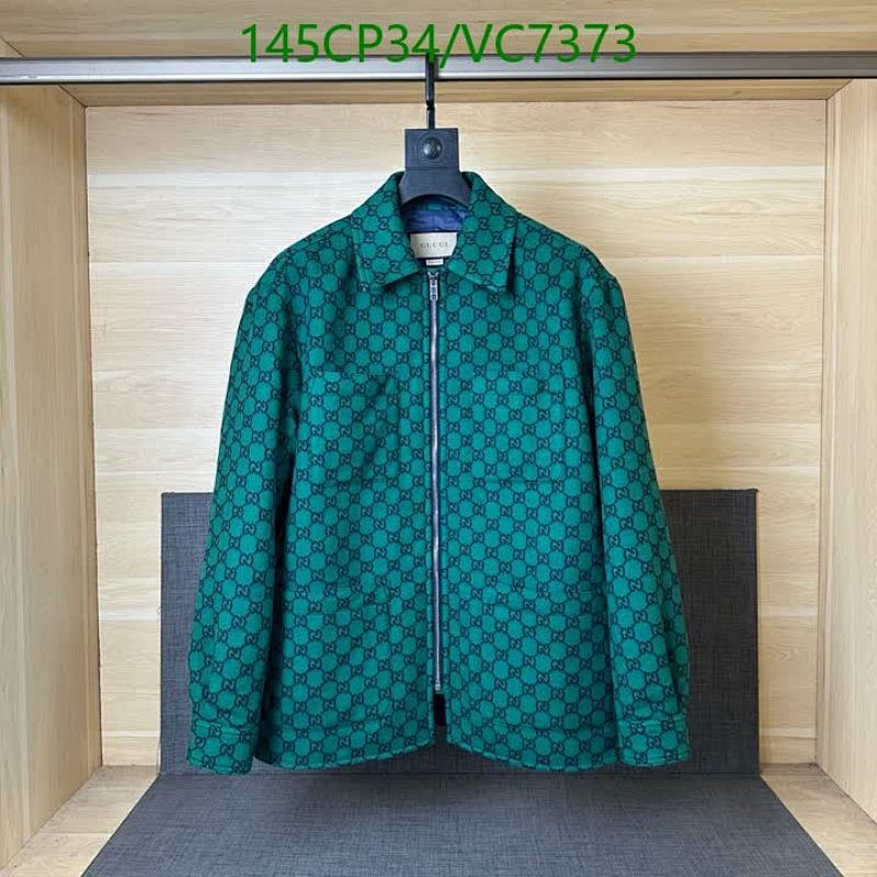 Gucci GG Monogram Canvas Zip-Up Jacket - Unisex Green Designer Outerwear