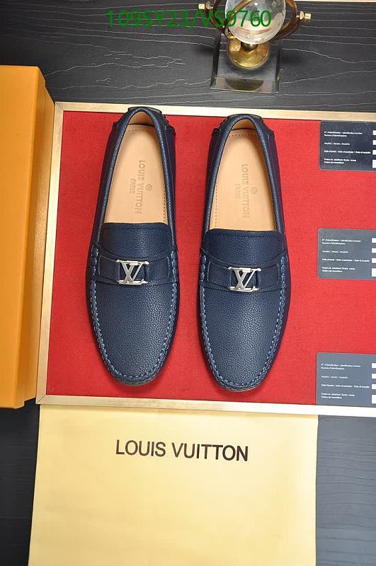 Louis Vuitton Men's Navy Leather Loafers - Size EU 38-44