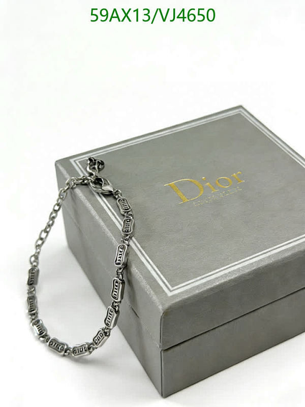 Dior Charm Link Bracelet - Elegant Silver-Tone Jewelry for Everyday Chic