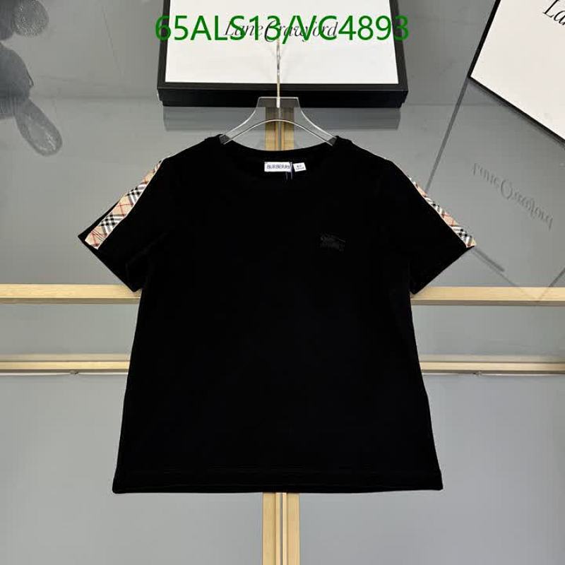 Burberry Kids' Classic Black Cotton T-Shirt with Check Detail Sleeves 6 Burberry Kids' Classic Black Cotton T-Shirt with Check Detail Sleeves