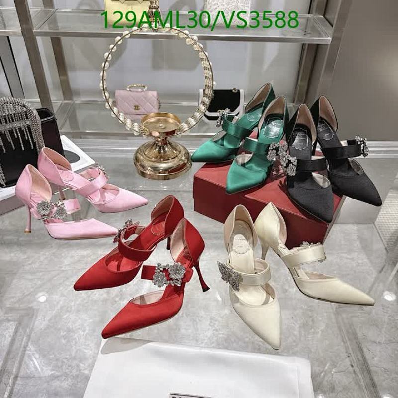 Roger Vivier Women's Pointed Toe Pumps - Elegant Embellished Mary Jane Heels