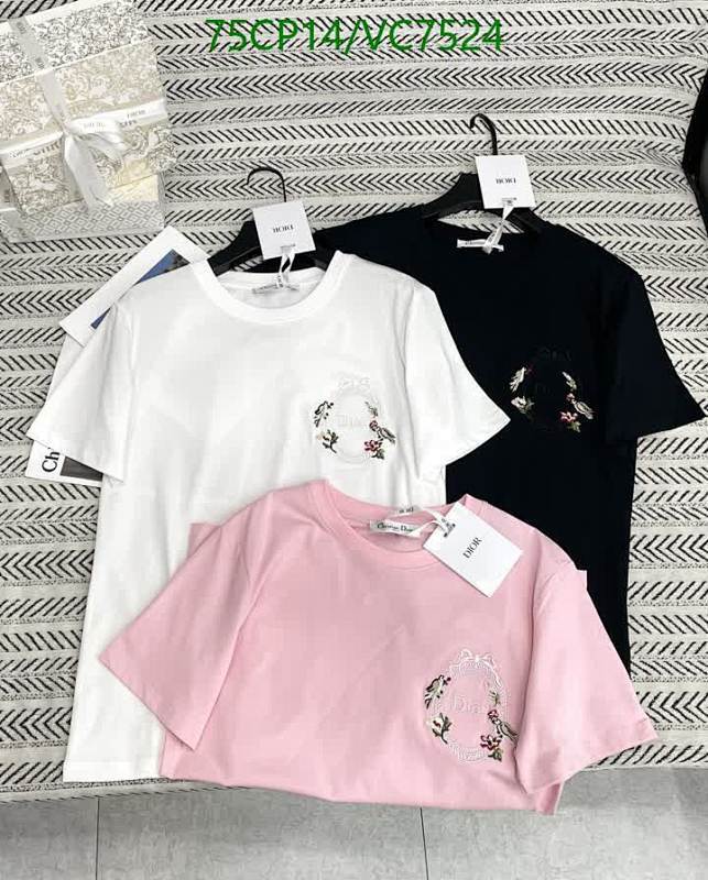 Dior Embroidered Cotton T-Shirt for Women - Short Sleeve Crew Neck Top