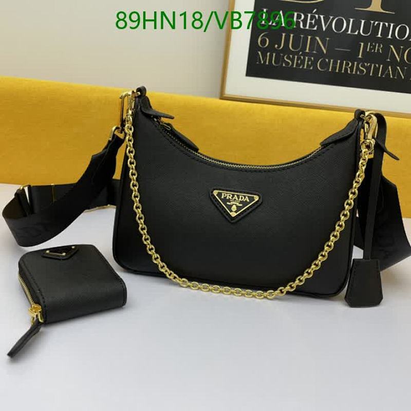 Prada Re-Edition 2005 Shoulder Bag with Pouch - Genuine Leather Handbag