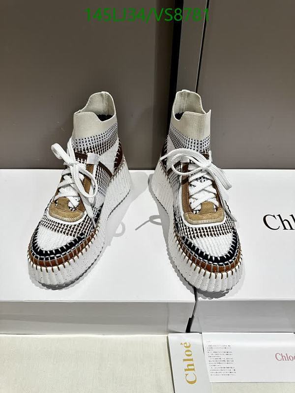 Chloé Women's Wool Knit Sneakers - White/Brown, EU 35-40