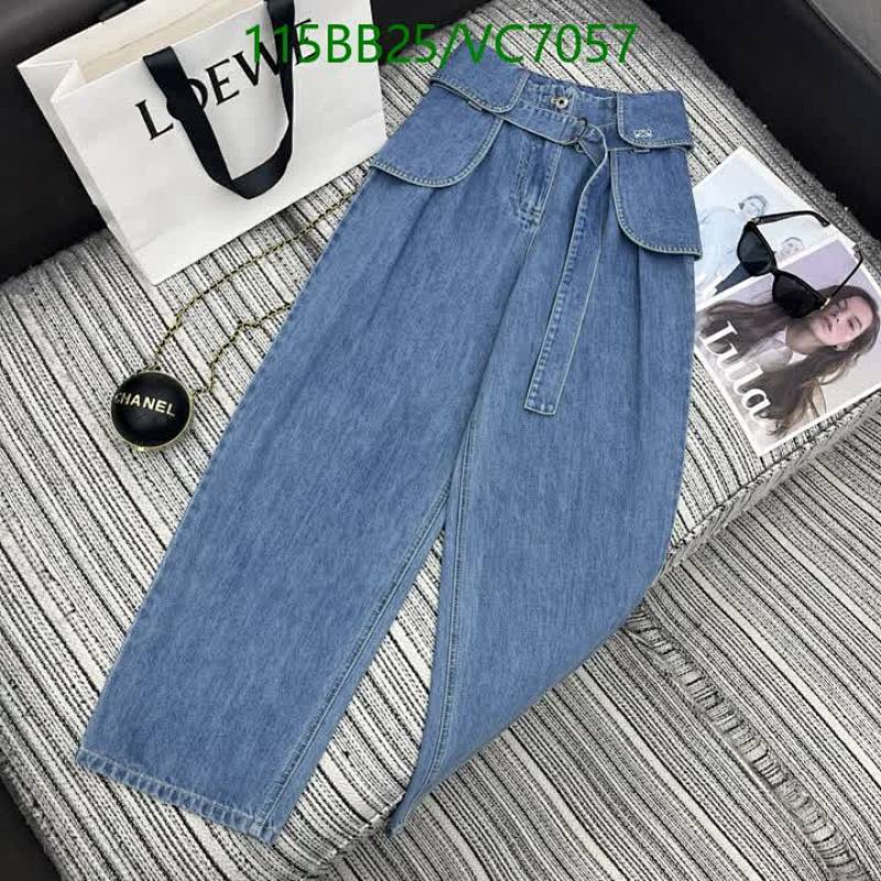 Loewe Women's High-Waisted Denim Jeans with Belt - Stylish Wide-Leg Trousers 38 Loewe Women's High-Waisted Denim Jeans with Belt - Stylish Wide-Leg Trousers