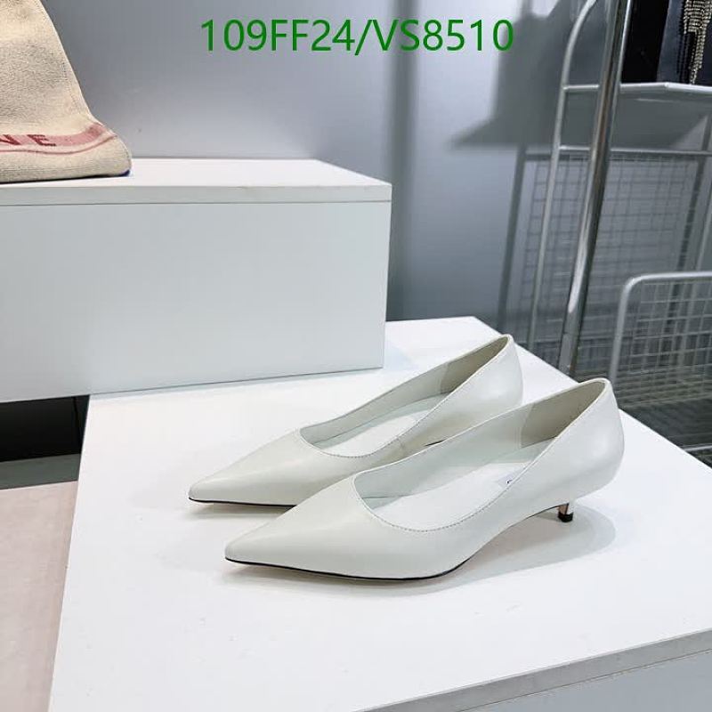 Jimmy Choo Women's White Leather Pointed Toe Kitten Heels