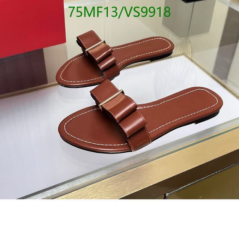 Carolina Herrera Women's Leather Bow-Detail Flat Sandals - Comfortable & Stylish