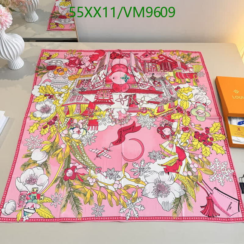 Louis Vuitton Pink Silk Square Scarf 90x90cm