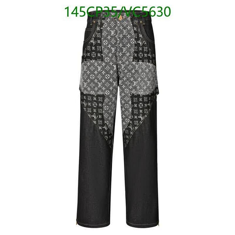 Louis Vuitton Monogram Patchwork Denim Jeans - Stylish Black & Grey Design