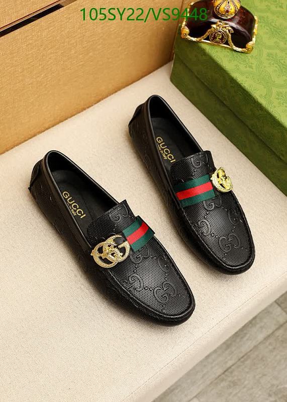Gucci Men's Black Calf Leather Loafers with GG Emblem