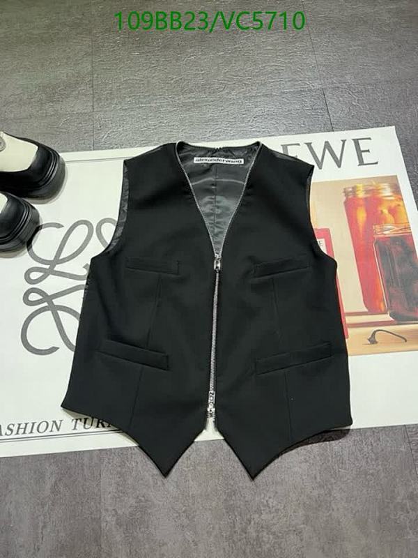 Alexander Wang Women's Zipper Vest - Stylish Polyester Fiber Sleeveless Top