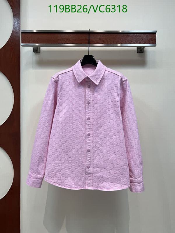 Gucci Women's Monogrammed Pink Long-Sleeve Button-Up Shirt - Elegant & Stylish