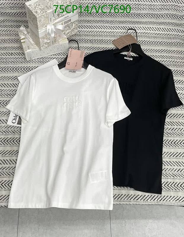 Miu Miu Women's Cotton Crew Neck T-Shirt - Comfortable & Stylish