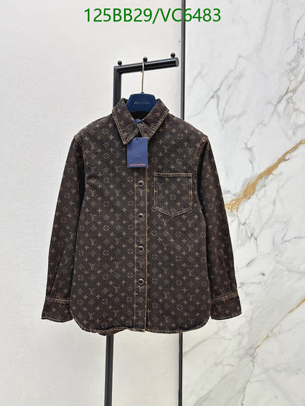 Louis Vuitton Monogram Denim Overshirt - Stylish Casual Long Sleeve Top