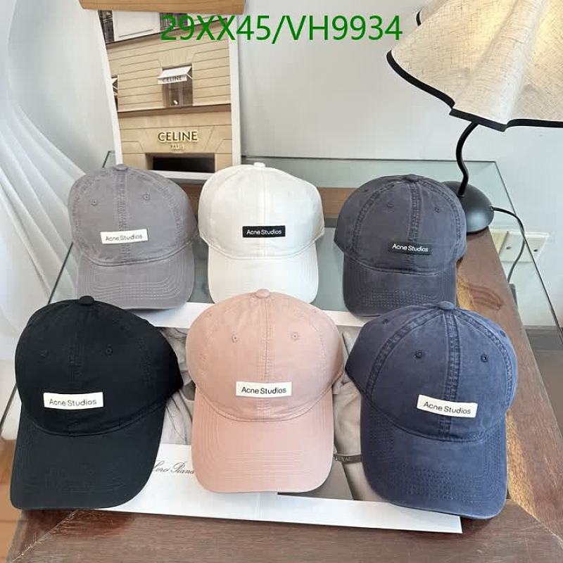Acne Studios Classic Logo Baseball Cap - Stylish & Adjustable Cotton Hat