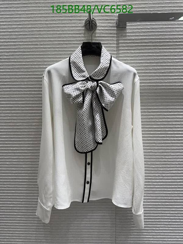 Louis Vuitton Women's Silk Blouse with Polka Dot Bow - Elegant & Chic Top