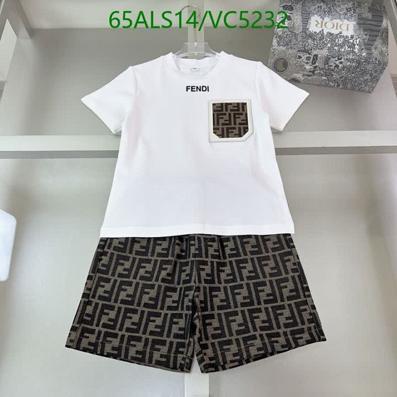 Fendi Kids' FF Logo T-Shirt & Shorts Set - Stylish Cotton Outfit for Children