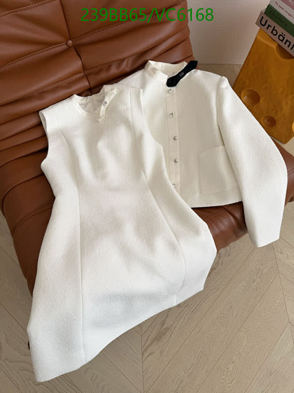 Dior Elegant White Sleeveless Dress & Short Jacket Set - Chic and Versatile Outfit