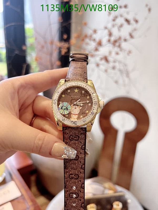Gucci 40MM Sapphire Crystal Glass Watch with Leather Strap