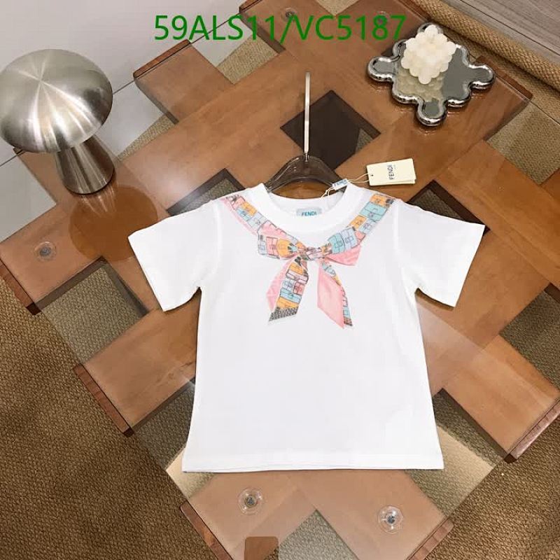 Fendi Kids' Cotton T-Shirt with Printed Bow Detail - Stylish & Comfortable