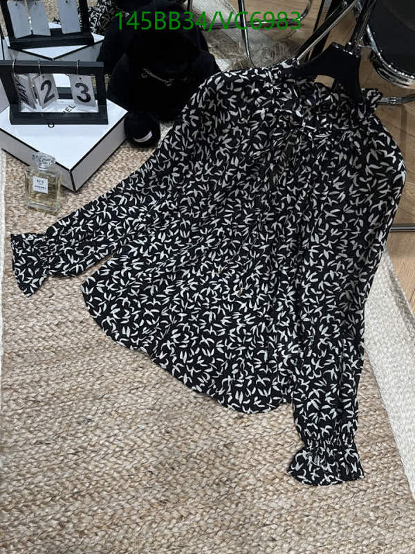 Yves Saint Laurent Women's Chiffon & Silk Floral Ruffled Blouse