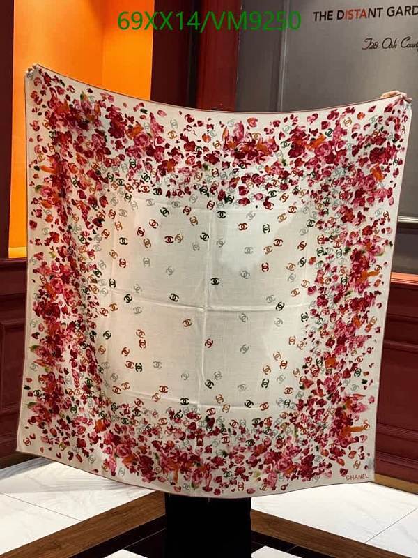 Chanel Silk & Cashmere Floral Print Square Scarf 135x135cm
