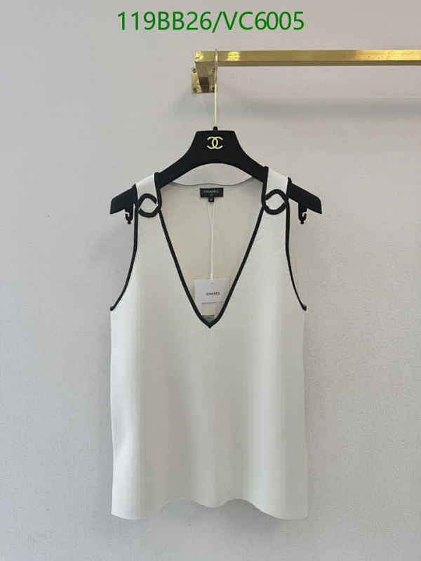 Chanel Knitted V-Neck Sleeveless Top for Women - Stylish & Comfortable