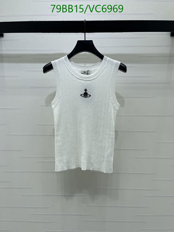 Vivienne Westwood Knitted Tank Top - Ribbed Crewneck Sleeveless Blouse