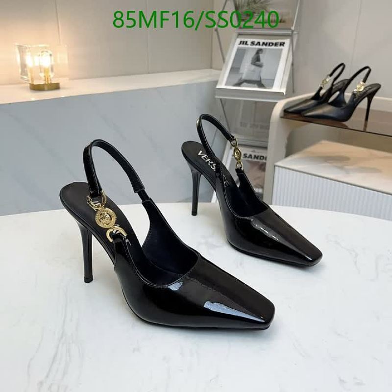 Versace Women's Black Patent Leather Slingback Heels