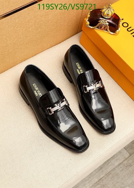 Louis Vuitton Men's Black Leather Loafers with LV Buckle