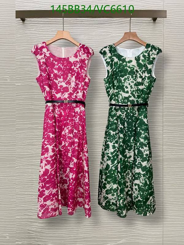 Max Mara Women's Ramie Floral Print Sleeveless Midi Dress with Belt