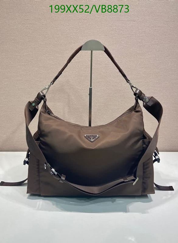 Prada Re-Edition Shoulder Bag in Brown Nylon and Leather
