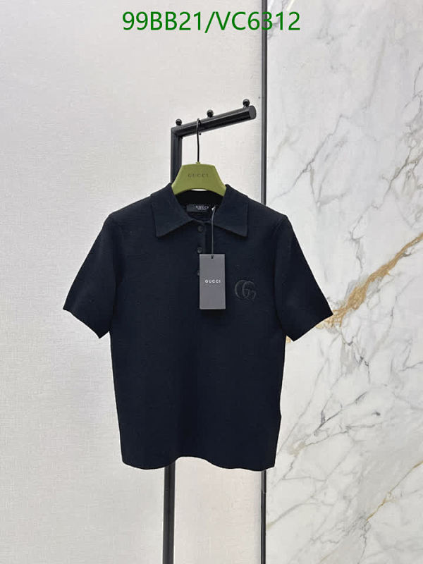 Gucci Men's GG Logo Knitted Wool Polo Shirt - Short Sleeve Casual Top