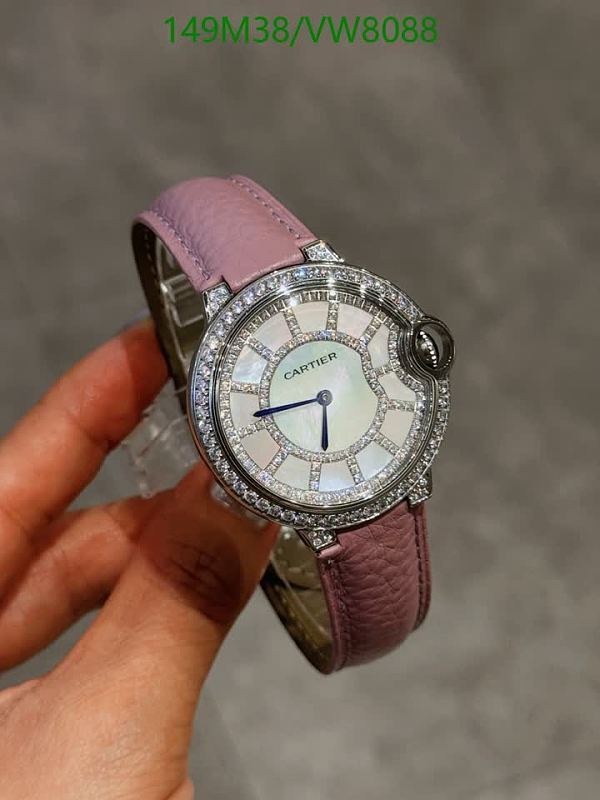Cartier Women's Quartz Movement Leather Strap Watch