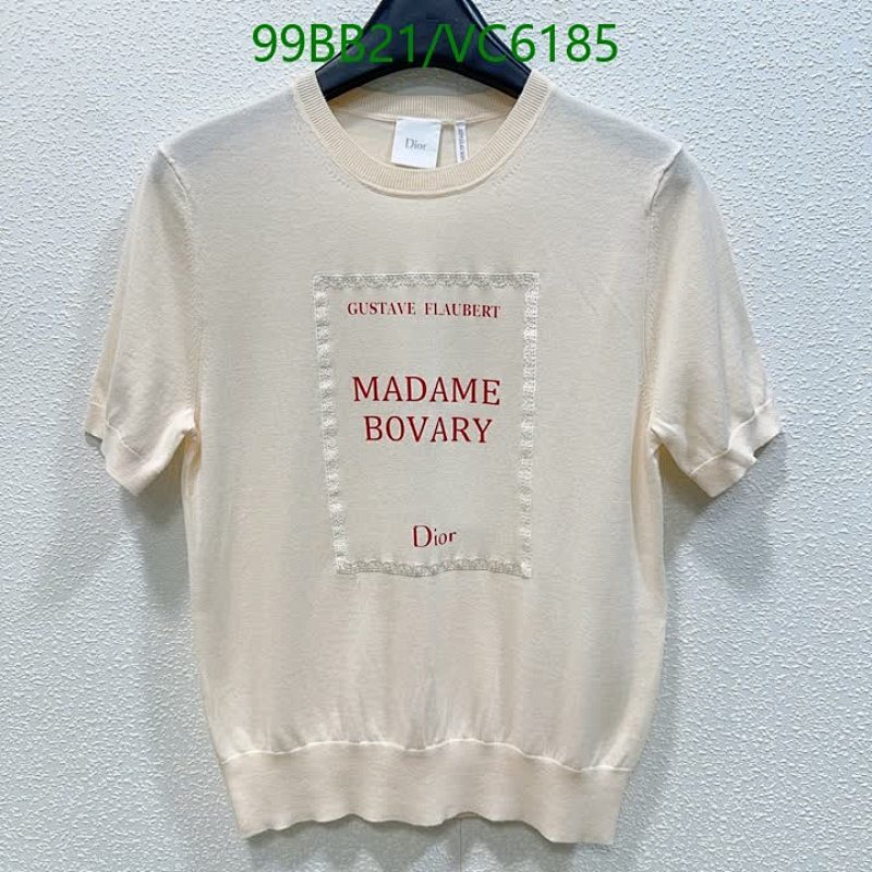 Dior Knitted T-Shirt with "Madame Bovary" Print - Short Sleeve Top for Women