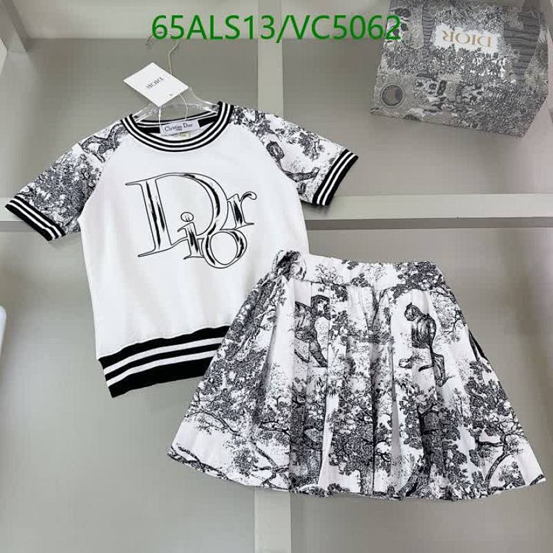 Dior Kids' Toile de Jouy Inspired Cotton T-Shirt & Skirt Set - Stylish & Comfy