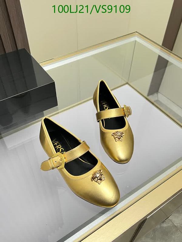 Versace Women's Gold Leather Mary Jane Shoes - EU 35-42