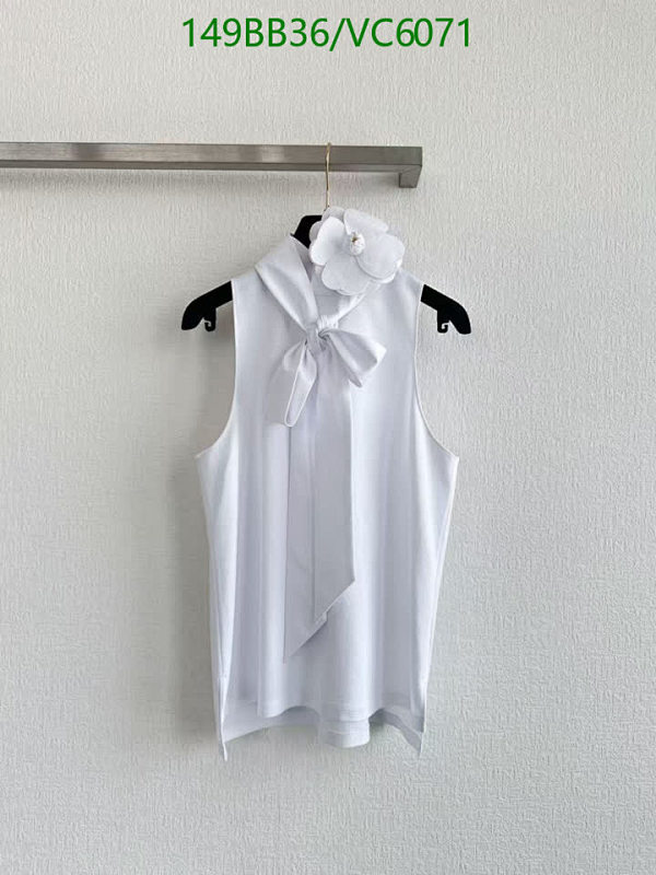Chanel Sleeveless Blouse with Camellia Bow - Elegant White Top for Women 1 Chanel Sleeveless Blouse with Camellia Bow - Elegant White Top for Women